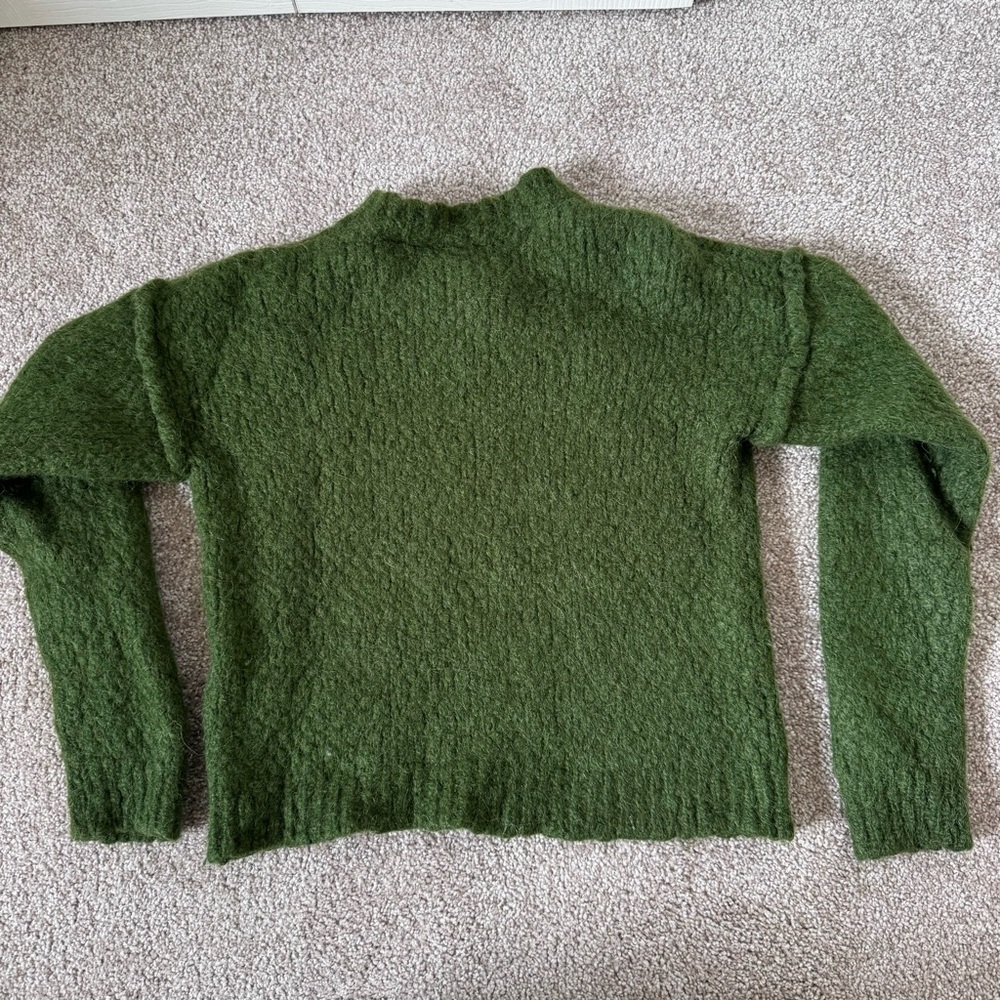 Ekjo Paris Alpaca/Marino Wool Green Sweater - Picture 3 of 6
